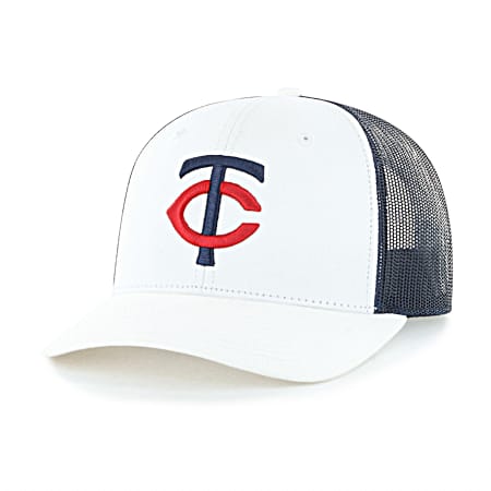 Adult Minnesota Twins White Mass Trucker Cap