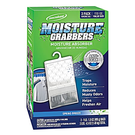 3 Pk Moisture Grabber Hanging Bag Ocean Breeze