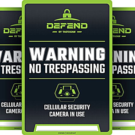 Defend No Trespassing Sign - 3 Pk
