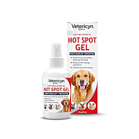 Plus Antimicrobial Hot Spot Gel for All Animals, 3 oz.