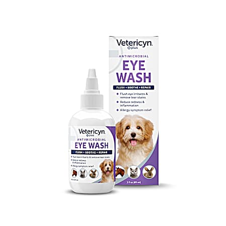 Plus Antimicrobial Eye Wash for All Animals, 3 oz.