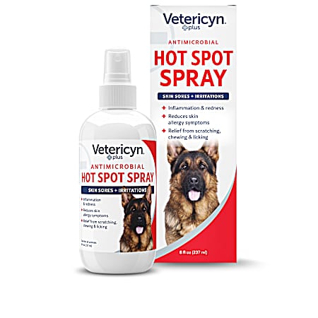Plus Antimicrobial Hot Spot Spray for All Animals, 8 oz.