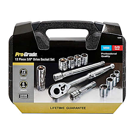 12 pc. 3/8 in. Drive Socket Set
