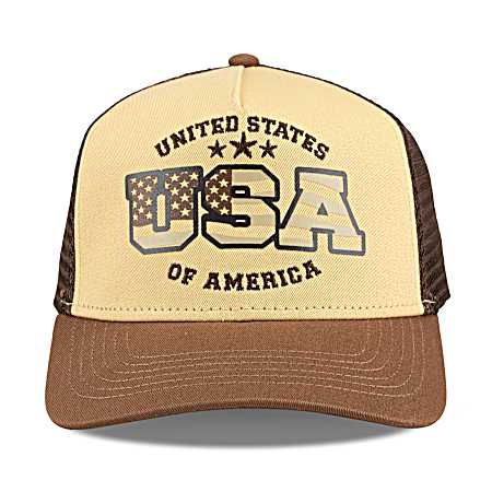 USA Stars & Stripes Retro Trucker Cap