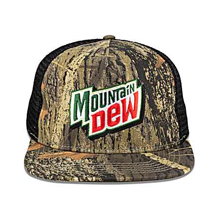 Men's Black Mountain Dew Camo Cap