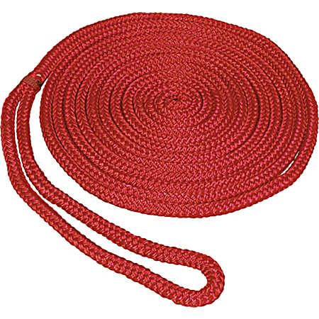 Double Braid MFP Dock Line - 3/8'' x 15' - RED