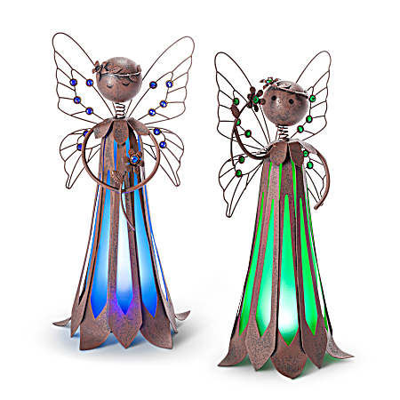 Metal Solar Garden Fairy Statue Assorted