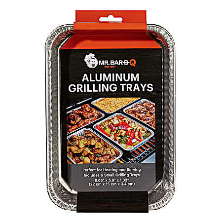 6-Pk Small Aluminum Grilling Pans