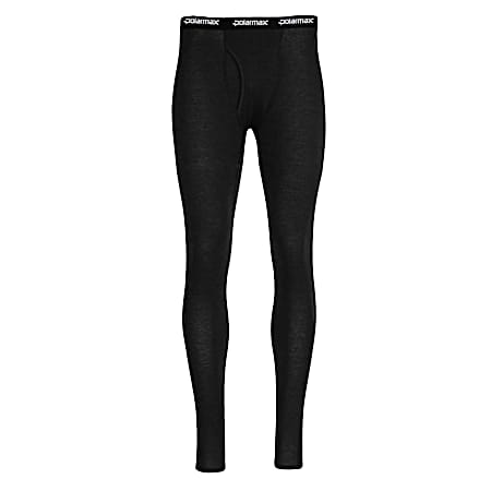 Men's Black Merino Wool Base Layer Pants