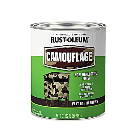 1 qt Camouflage Brush Paint  - Earth Brown