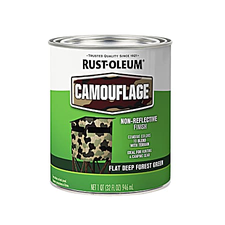 1 qt Camouflage Brush Paint - Deep Forest Green