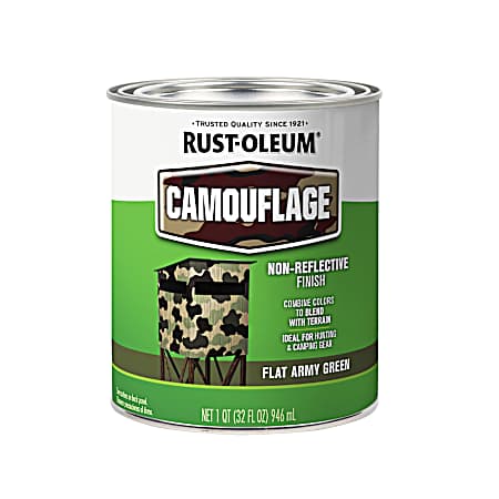 1 qt Camouflage Brush Paint - Army Green