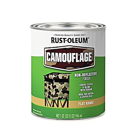 1 qt Camouflage Brush Paint - Khaki