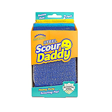 Scour Daddy Steel Heavy Duty Scour Pads - 2 Pk