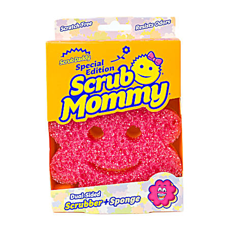 Scrub Mommy Power Flower Pink Non-Scratch Cleaning Sponge