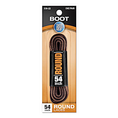 Brown Round Boot Laces