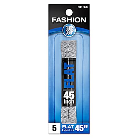 Grey Flat Sport Shoe Laces