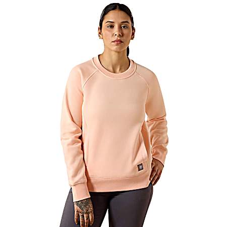 Women's Tropical Peach Heather Lightweight Fleece Sweatshirt
