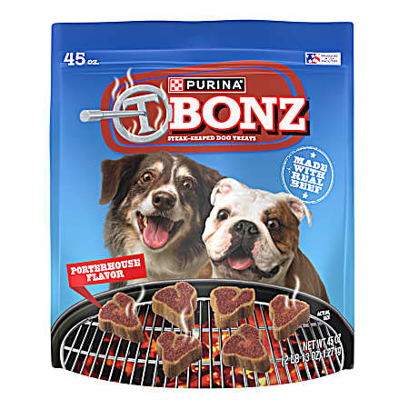 45 oz. T-Bonz Porterhouse Flavor Steak Shaped Treats for Dogs