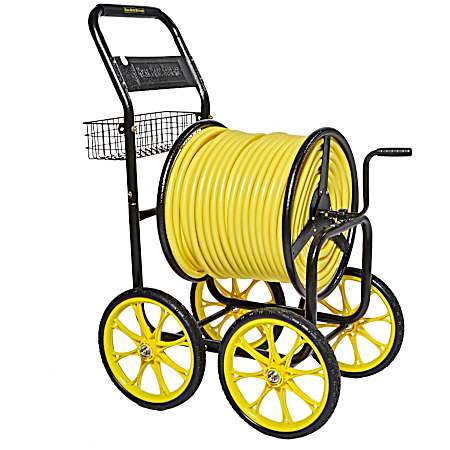 400 ft Industrial Hose Carriage 4 Wheel Cart