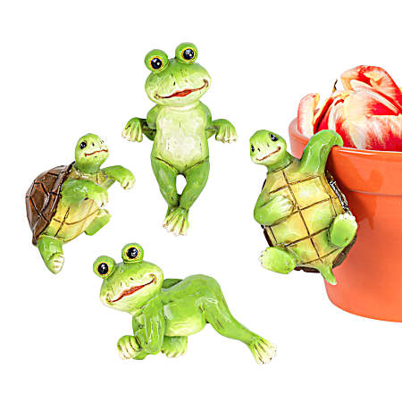 Frog/Turtle Pot Percher Assorted