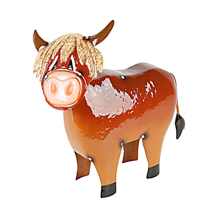 Metal Highland Cow Statue