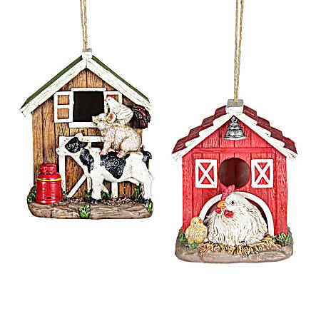 Farm Hanging Bird House Assorted