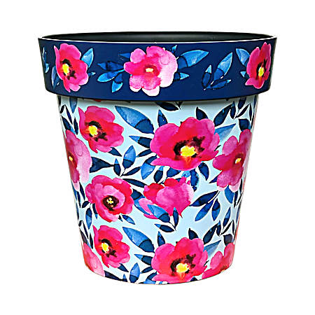 8.5 in Pot Pink Poppies