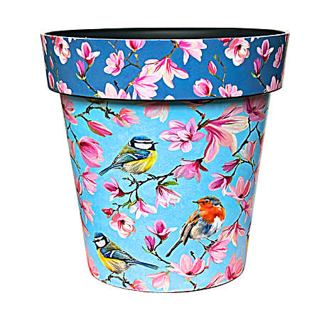 8.5 in Pot Watercolor Birds