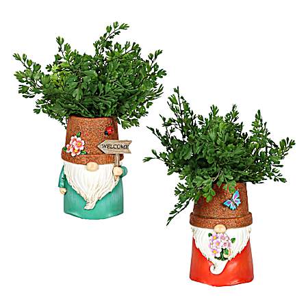 Gnome with Pot Hat Planter Assorted