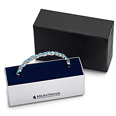Moonlit Night Crystal Opal Cuff Bracelet
