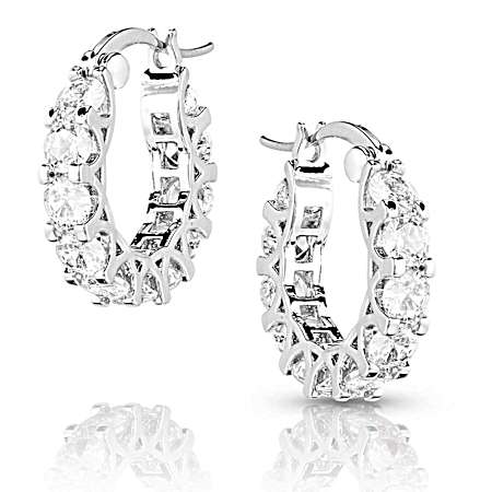 Dazzling Delight Crystal Hoop Earrings