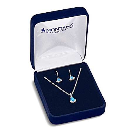 Blue Opal Flare Jewelry Set