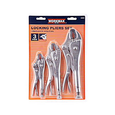 3 pc Locking Pliers Set - 5 , 7 , 10