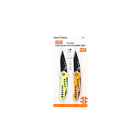 2 pc. Tactical Hi-Vis Folding Knife Set