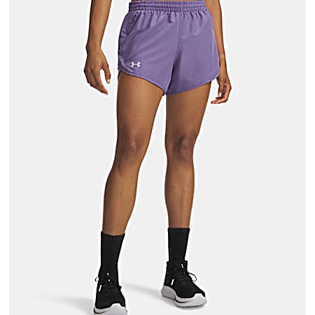 Women's Purple Luxe Fly By 3 in. Shorts