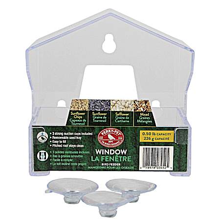 Clear Outdoor Window Bird Feeder