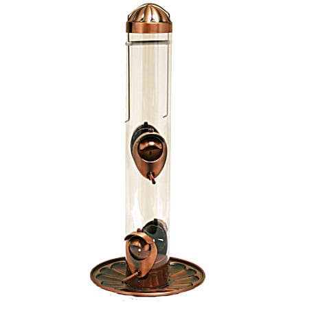 2-in-1 Copper Finish Wild Bird Feeder