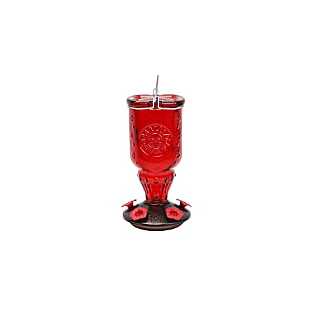 Vintage Red Hummingbird Feeder