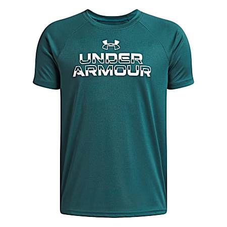 Boys' Tech Split Wordmark Short Sleeve Shirt