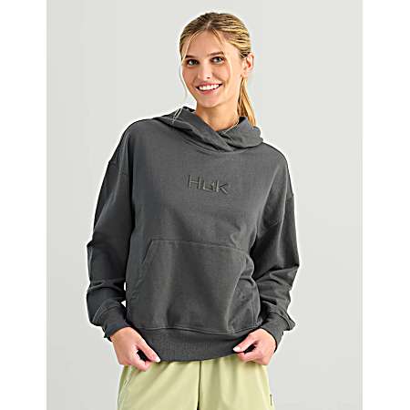Women's Heron Blue Edisto Logo Hoodie