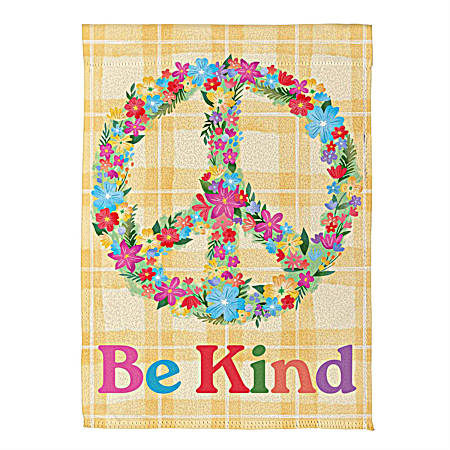 Be Kind Peace Sign Garden Flag