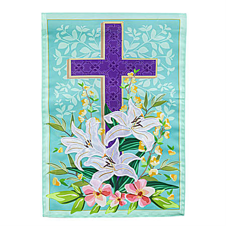 Easter Cross Garden Flag