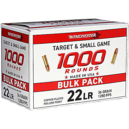 Target & Small Game 22LR COPPER PLATED HP 36 GRAIN - 1000rd