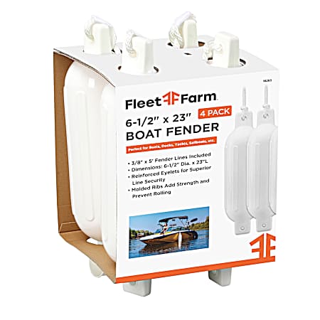 4 pc. 6-1/2 in. x 23 in. Boat Fender