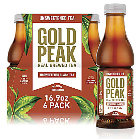 Unsweetened Tea Bottles - 6pk/16.9 fl oz