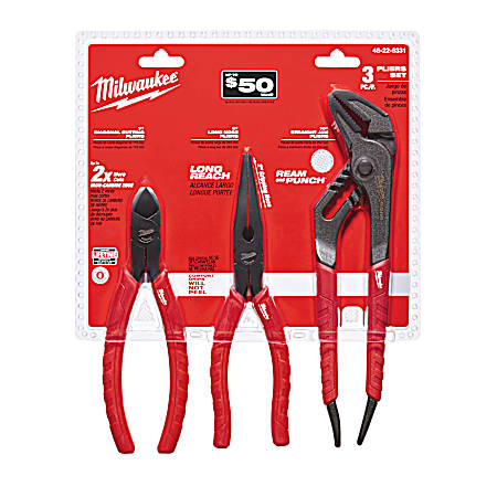 3 pc. Comfort Grip Pliers Kit