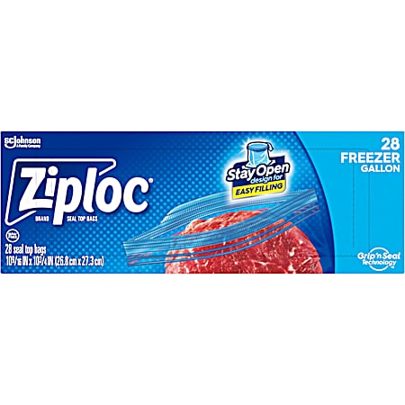 Holiday Gallon Freezer Bags - 28 Ct
