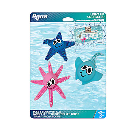 Set of 3 Lite Up Squiggles Floating Sea Creatures