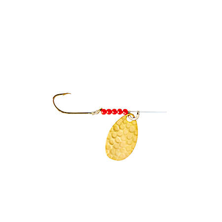 Red Devil Single Hook Spinner - Hammered Gold